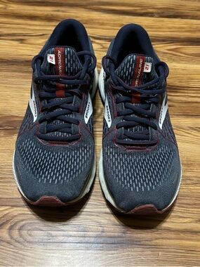 Brooks Mens Adrenaline GTS 21 1103491D420 Gray Running Shoes Lace Up Size 10